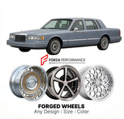 CUSTOM CLASSIC VINTAGE RESTOMOD RETRO OLD SCHOOL FORGED WHEELS RIMS for LINCOLN TOWN CAR 1990 - 1990