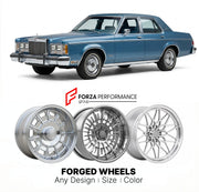 CUSTOM CLASSIC VINTAGE RESTOMOD RETRO OLD SCHOOL FORGED WHEELS RIMS for LINCOLN VERSAILLES 1977 - 1980