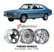 CUSTOM CLASSIC VINTAGE RESTOMOD RETRO OLD SCHOOL FORGED WHEELS RIMS for MERCURY CAPRI 1970 - 1978