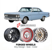 CUSTOM CLASSIC VINTAGE RESTOMOD RETRO OLD SCHOOL FORGED WHEELS RIMS for MERCURY COMET 1964 - 1965