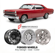 CUSTOM CLASSIC VINTAGE RESTOMOD RETRO OLD SCHOOL FORGED WHEELS RIMS for MERCURY COMET CYCLONE 1966 - 1967