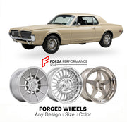 CUSTOM CLASSIC VINTAGE RESTOMOD RETRO OLD SCHOOL FORGED WHEELS RIMS for MERCURY COUGAR 1967 - 1970