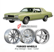 CUSTOM CLASSIC VINTAGE RESTOMOD RETRO OLD SCHOOL FORGED WHEELS RIMS for MERCURY COUGAR 1977 - 1979