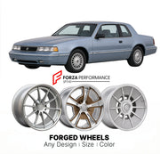 CUSTOM CLASSIC VINTAGE RESTOMOD RETRO OLD SCHOOL FORGED WHEELS RIMS for MERCURY COUGAR 1989 - 1990