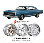 CUSTOM CLASSIC VINTAGE RESTOMOD RETRO OLD SCHOOL FORGED WHEELS RIMS for MERCURY CYCLONE 1966 - 1967
