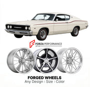 CUSTOM CLASSIC VINTAGE RESTOMOD RETRO OLD SCHOOL FORGED WHEELS RIMS for MERCURY CYCLONE 1968 - 1969