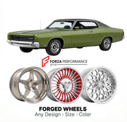 CUSTOM CLASSIC VINTAGE RESTOMOD RETRO OLD SCHOOL FORGED WHEELS RIMS for MERCURY CYCLONE 1970 - 1971