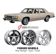 CUSTOM CLASSIC VINTAGE RESTOMOD RETRO OLD SCHOOL FORGED WHEELS RIMS for MERCURY GRAND MARQUIS 1983 - 1990