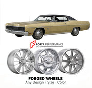 CUSTOM CLASSIC VINTAGE RESTOMOD RETRO OLD SCHOOL FORGED WHEELS RIMS for MERCURY MARQUIS 1969 - 1978
