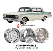 CUSTOM CLASSIC VINTAGE RESTOMOD RETRO OLD SCHOOL FORGED WHEELS RIMS for MERCURY MONTCLAIR 1958 - 1968