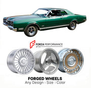 CUSTOM CLASSIC VINTAGE RESTOMOD RETRO OLD SCHOOL FORGED WHEELS RIMS for MERCURY MONTEGO 1968 - 1971