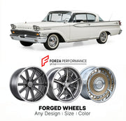 CUSTOM CLASSIC VINTAGE RESTOMOD RETRO OLD SCHOOL FORGED WHEELS RIMS for MERCURY MONTEREY 1958 - 1974