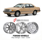CUSTOM CLASSIC VINTAGE RESTOMOD RETRO OLD SCHOOL FORGED WHEELS RIMS for MERCURY TOPAZ 1984 - 1990