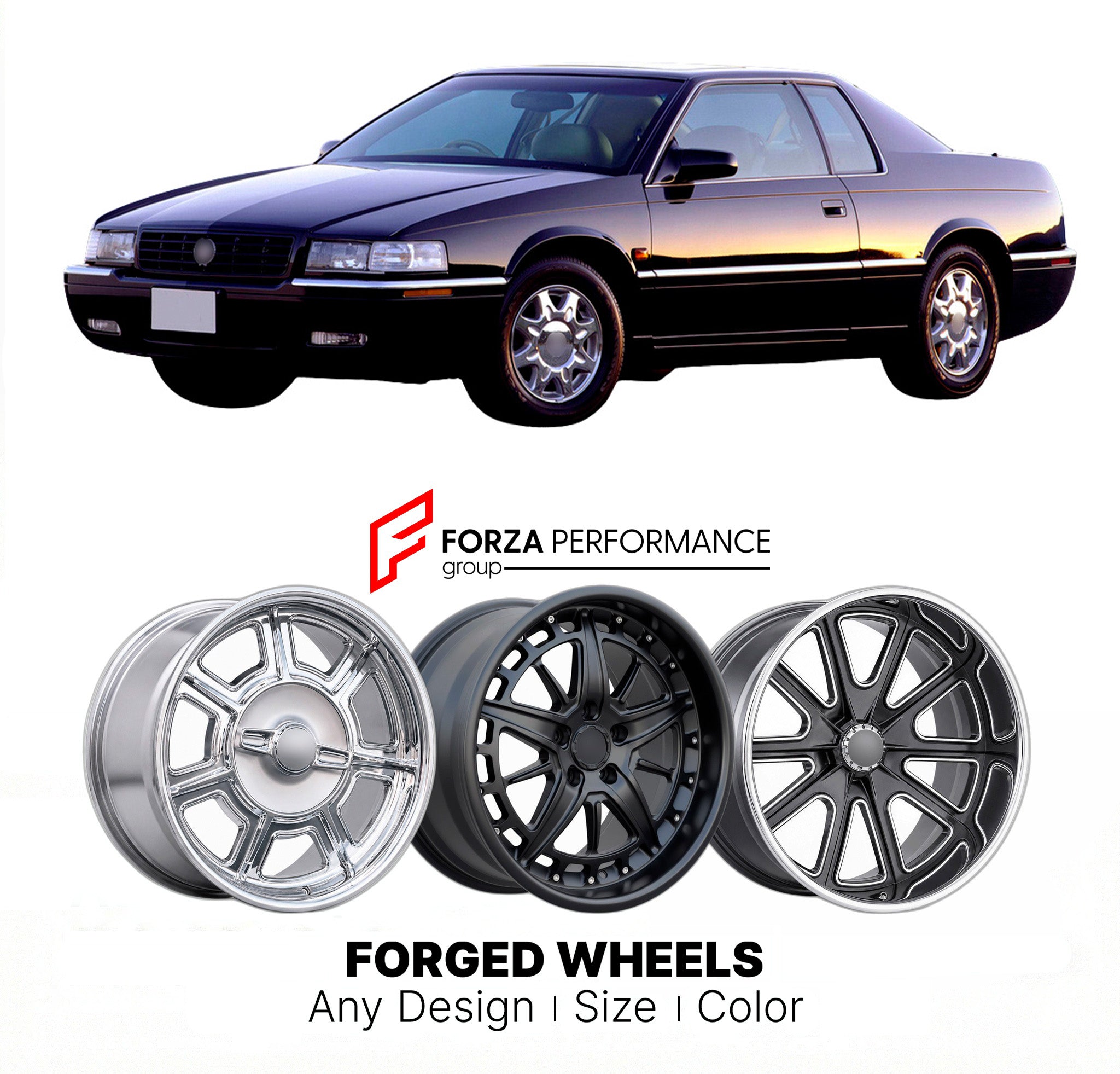 CUSTOM CLASSIC VINTAGE RESTOMOD RETRO OLD SCHOOL FORGED WHEELS RIMS for MOSLER TWIN VETTE 1989 - 1989