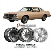 CUSTOM CLASSIC VINTAGE RESTOMOD RETRO OLD SCHOOL FORGED WHEELS RIMS for OLDSMOBILE 442 1978 - 1987