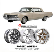 CUSTOM CLASSIC VINTAGE RESTOMOD RETRO OLD SCHOOL FORGED WHEELS RIMS for OLDSMOBILE 88 1961 - 1964