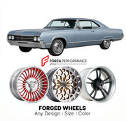 CUSTOM CLASSIC VINTAGE RESTOMOD RETRO OLD SCHOOL FORGED WHEELS RIMS for OLDSMOBILE 88 1965 - 1970