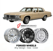 CUSTOM CLASSIC VINTAGE RESTOMOD RETRO OLD SCHOOL FORGED WHEELS RIMS for OLDSMOBILE 88 1977 - 1985