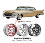 CUSTOM CLASSIC VINTAGE RESTOMOD RETRO OLD SCHOOL FORGED WHEELS RIMS for OLDSMOBILE 98 1958 - 1960