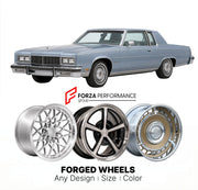 CUSTOM CLASSIC VINTAGE RESTOMOD RETRO OLD SCHOOL FORGED WHEELS RIMS for OLDSMOBILE 98 1977 - 1984
