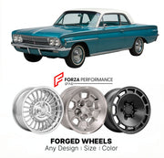 CUSTOM CLASSIC VINTAGE RESTOMOD RETRO OLD SCHOOL FORGED WHEELS RIMS for OLDSMOBILE CUTLASS 1961 - 1963