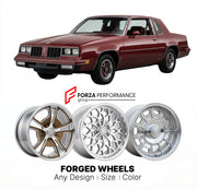 CUSTOM CLASSIC VINTAGE RESTOMOD RETRO OLD SCHOOL FORGED WHEELS RIMS for OLDSMOBILE CUTLASS CALAIS 1985 - 1988