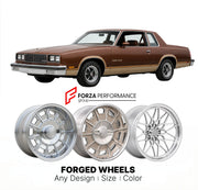 CUSTOM CLASSIC VINTAGE RESTOMOD RETRO OLD SCHOOL FORGED WHEELS RIMS for OLDSMOBILE CUTLASS HURST/OLDS 1978 - 1979