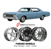 CUSTOM CLASSIC VINTAGE RESTOMOD RETRO OLD SCHOOL FORGED WHEELS RIMS for OLDSMOBILE JETSTAR 88 1965 - 1965