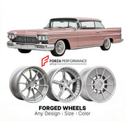 CUSTOM CLASSIC VINTAGE RESTOMOD RETRO OLD SCHOOL FORGED WHEELS RIMS for OLDSMOBILE NINETY-EIGHT 1958 - 1960