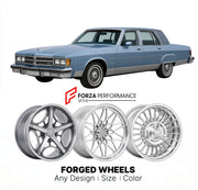 CUSTOM CLASSIC VINTAGE RESTOMOD RETRO OLD SCHOOL FORGED WHEELS RIMS for OLDSMOBILE NINETY-EIGHT 1985 - 1990