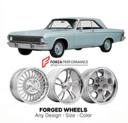 CUSTOM CLASSIC VINTAGE RESTOMOD RETRO OLD SCHOOL FORGED WHEELS RIMS for PLYMOUTH BELVEDERE 1961 - 1964