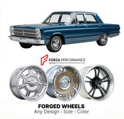 CUSTOM CLASSIC VINTAGE RESTOMOD RETRO OLD SCHOOL FORGED WHEELS RIMS for PLYMOUTH CARAVELLE 1965 - 1969