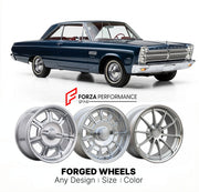 CUSTOM CLASSIC VINTAGE RESTOMOD RETRO OLD SCHOOL FORGED WHEELS RIMS for PLYMOUTH FURY 1965 - 1968