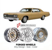 CUSTOM CLASSIC VINTAGE RESTOMOD RETRO OLD SCHOOL FORGED WHEELS RIMS for PLYMOUTH FURY III 1974 - 1978