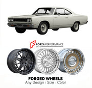 CUSTOM CLASSIC VINTAGE RESTOMOD RETRO OLD SCHOOL FORGED WHEELS RIMS for PLYMOUTH ROAD RUNNER 1968 - 1970