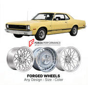 CUSTOM CLASSIC VINTAGE RESTOMOD RETRO OLD SCHOOL FORGED WHEELS RIMS for PLYMOUTH ROAD RUNNER 1975 - 1980