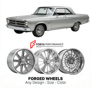 CUSTOM CLASSIC VINTAGE RESTOMOD RETRO OLD SCHOOL FORGED WHEELS RIMS for PLYMOUTH SATELLITE 1965 - 1967
