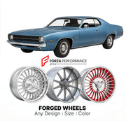 CUSTOM CLASSIC VINTAGE RESTOMOD RETRO OLD SCHOOL FORGED WHEELS RIMS for PLYMOUTH SATELLITE 1971 - 1974