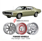 CUSTOM CLASSIC VINTAGE RESTOMOD RETRO OLD SCHOOL FORGED WHEELS RIMS for PLYMOUTH SATELLITE SEBRING 1971 - 1971