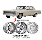 CUSTOM CLASSIC VINTAGE RESTOMOD RETRO OLD SCHOOL FORGED WHEELS RIMS for PLYMOUTH SAVOY 1961 - 1964