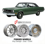 CUSTOM CLASSIC VINTAGE RESTOMOD RETRO OLD SCHOOL FORGED WHEELS RIMS for PLYMOUTH SCAMP 1971 - 1973