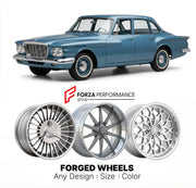 CUSTOM CLASSIC VINTAGE RESTOMOD RETRO OLD SCHOOL FORGED WHEELS RIMS for PLYMOUTH VALIANT 1960 - 1962