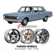 CUSTOM CLASSIC VINTAGE RESTOMOD RETRO OLD SCHOOL FORGED WHEELS RIMS for PLYMOUTH VALIANT 1963 - 1966