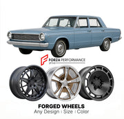 CUSTOM CLASSIC VINTAGE RESTOMOD RETRO OLD SCHOOL FORGED WHEELS RIMS for PLYMOUTH VALIANT 1967 - 1973