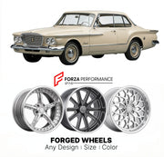 CUSTOM CLASSIC VINTAGE RESTOMOD RETRO OLD SCHOOL FORGED WHEELS RIMS for PLYMOUTH VALIANT SIGNET 1960 - 1962