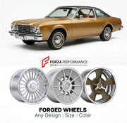 CUSTOM CLASSIC VINTAGE RESTOMOD RETRO OLD SCHOOL FORGED WHEELS RIMS for PLYMOUTH VOLARE 1976 - 1980