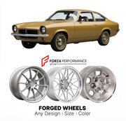 CUSTOM CLASSIC VINTAGE RESTOMOD RETRO OLD SCHOOL FORGED WHEELS RIMS for PONTIAC ASTRE 1973 - 1977