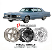 CUSTOM CLASSIC VINTAGE RESTOMOD RETRO OLD SCHOOL FORGED WHEELS RIMS for PONTIAC BONNEVILLE 1977 - 1981
