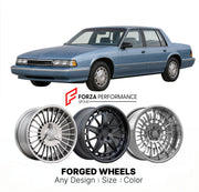 CUSTOM CLASSIC VINTAGE RESTOMOD RETRO OLD SCHOOL FORGED WHEELS RIMS for PONTIAC BONNEVILLE 1987 - 1990