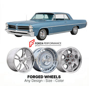 CUSTOM CLASSIC VINTAGE RESTOMOD RETRO OLD SCHOOL FORGED WHEELS RIMS for PONTIAC CATALINA 1961 - 1964